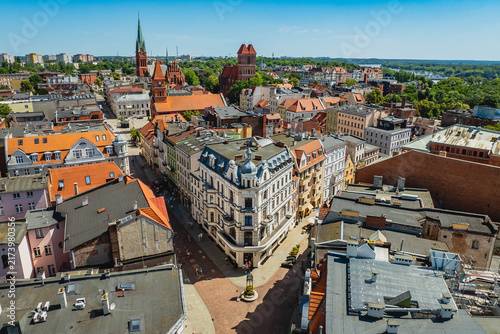Картината върху платно Aerial View of Torun Old Town, Poland