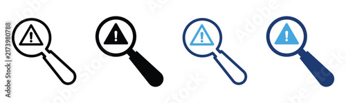 Картината върху платно Problem finding icon, issue detection and troubleshooting symbol for analysis, d