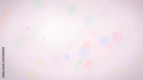 Gentle Animation Of Pastel Rainbow Bokeh Light Particles Floating Upwards On A Soft White Background