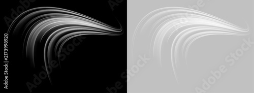 Foto Bright white light streak with soft glow