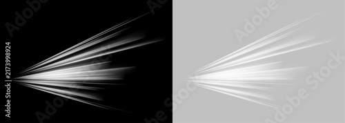 White glowing trail with bright tips. Soft sparks add a magical touch. Smooth motion creates a clean PNG effect.