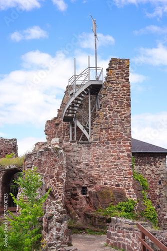 View of the Hohnstein castle ruins, South Harz Nature Park, Harz – Germany.