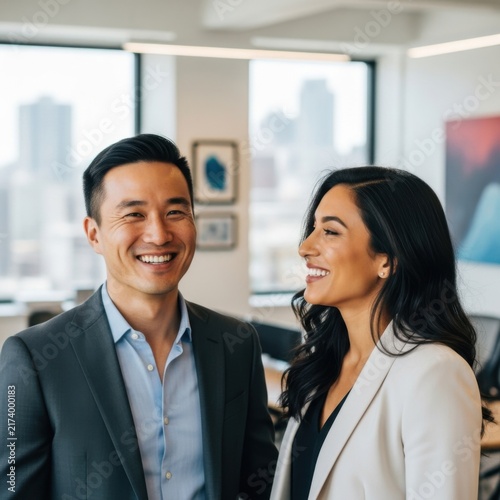 Diverse Business Partners Collaborating In Modern Office Environment