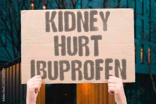 Cuadro en lienzo "Kidney hurt ibuprofen" NSAIDs cause renal impairment over time