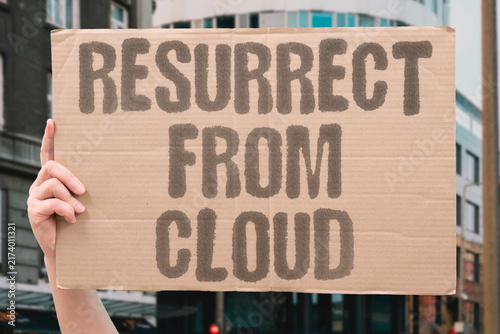 Obraz na płótnie "Resurrect from cloud" Digital backups bring us back