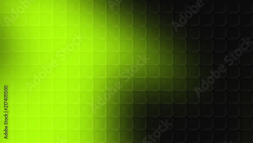 Obraz na płótnie Light green and black cubic glass pattern gradient background