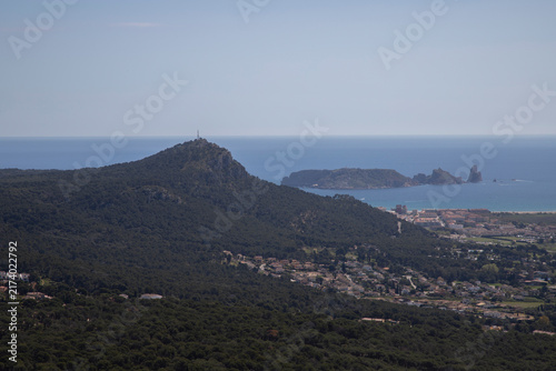 Costa brava coastline with medes islands and estartit