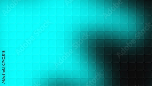 Obraz na płótnie Abstract aqua blue and black gradient cubic glass pattern background