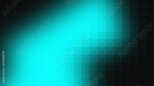 Obraz na płótnie Aqua blue and black gradient cubic glass pattern background