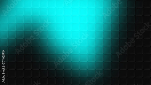 Obraz na płótnie Aqua blue and black gradient cubic glass pattern background