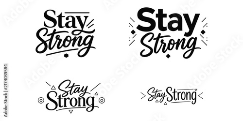 Bild auf Leinwand A collection of artistic typography designs featuring the inspirational phrase s