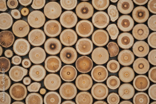 Stacked Wooden Logs Pattern