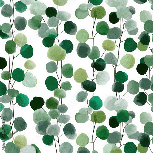 Green leafy patterns with organic texture design