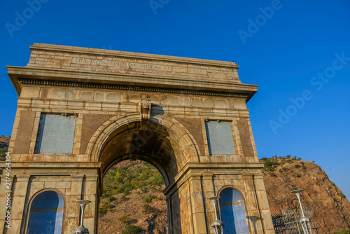 Konstfotografi Hartbeespoort dam wall and tunnel in north west province south africa