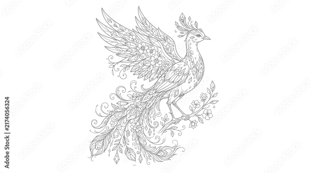 Fototapeta premium vector illustration of a bird