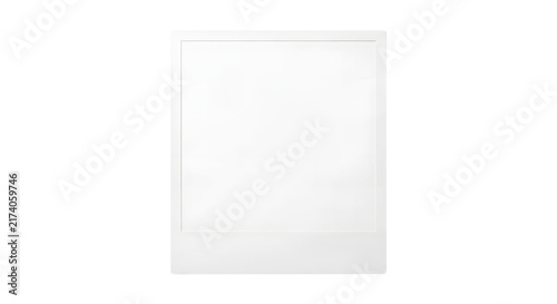Blank classic white instant photo frame mockup