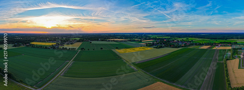 Konstfotografi Panoramic aerial field