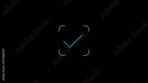 Biometric authentication animation showing a fingerprint scan for secure identification. Suitable for tech, security, and identity verification