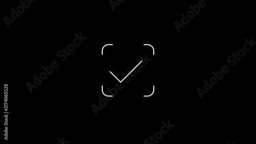 Biometric authentication animation showing a fingerprint scan for secure identification. Suitable for tech, security, and identity verification