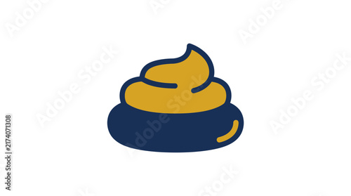Foto Funny Poo Emoji Icon, Cartoon Style, Isolated