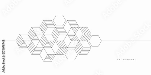 Abstract geometric technological background. Vector creative design.