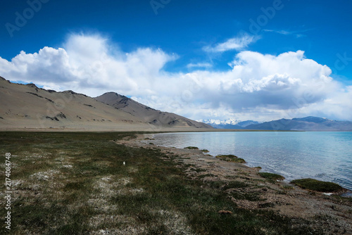 Картината върху платно Lake Karakul landscape by summer, Pamir Highway, Tajikistan
