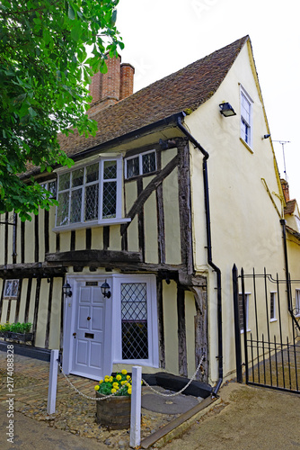 Bild auf Leinwand Tudor housing in Long Melford, Suffolk.(upright)