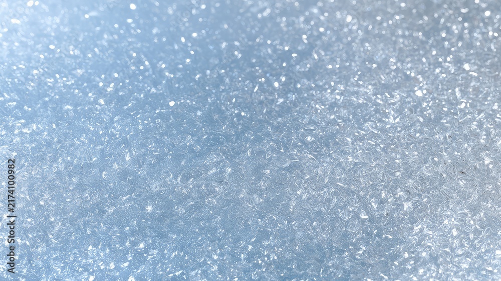 Fototapeta premium Sparkling Crystals on a Soft Blue Background with Natural Shimmering Light