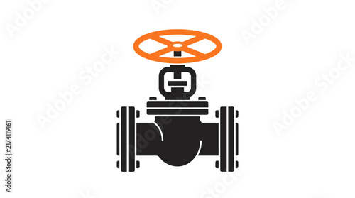 Industrial Gate Valve Icon Isolated on Transparent Background