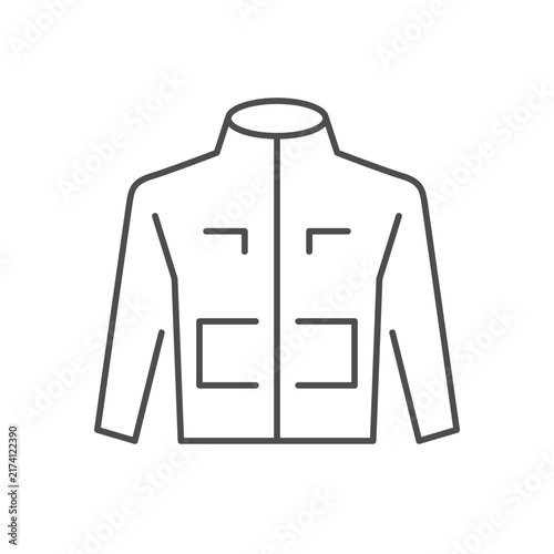 Racing jacket line outline icon