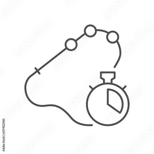 Race lap time line icon