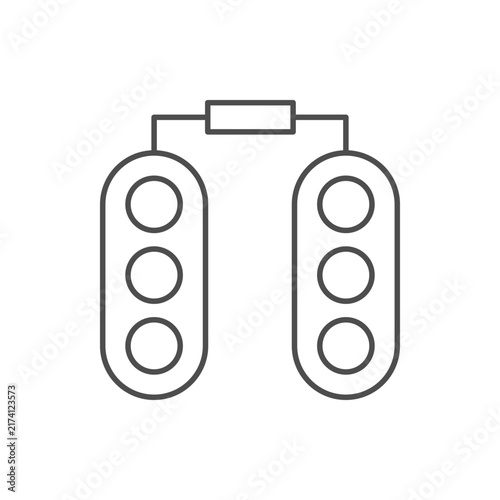 Traffic light line outline icon