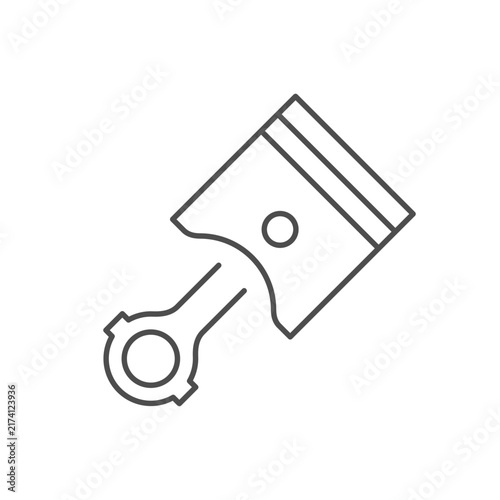 Engine piston line outline icon
