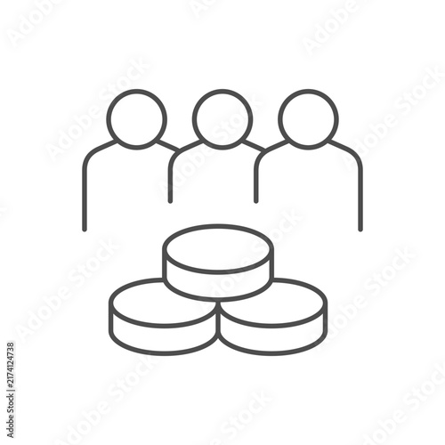 Investment fund line outline icon