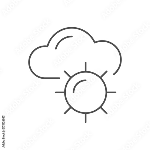 Sunny weather line outline icon