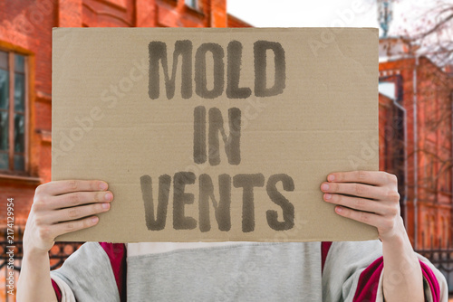 Quadro su tela "Mold in vents" Classroom dust triggers my child's asthma every morning