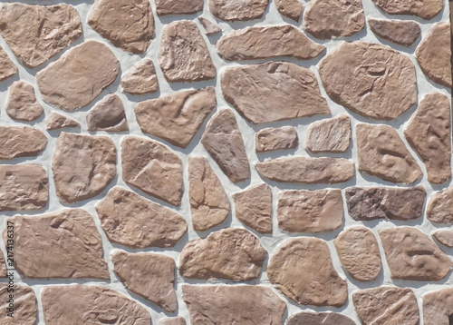 Brown Flagstone Wall as Background