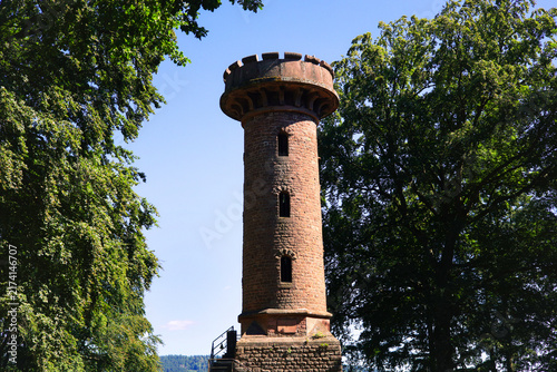 Observation tower at St. Stephen's Monastery, Heiligenberg Tower on the Heiligenberg. Baden-Württemberg, Germany. 