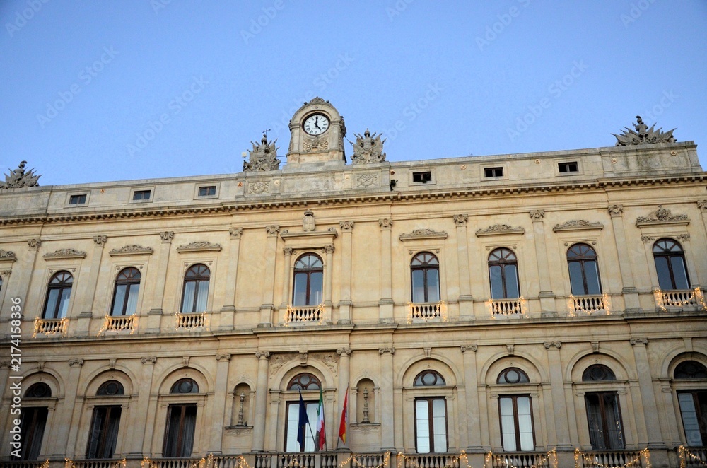 Obraz premium monumental facade of Palazzo dell'Aquila