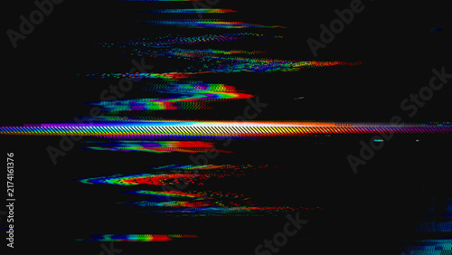 Glitch Effect Abstract Background with RGB Pixels Noise