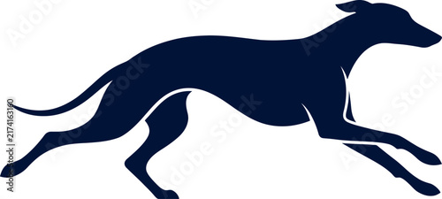 Plakat Greyhound Running Silhouette Logo Graphic