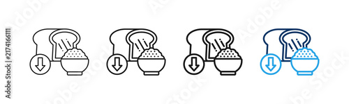 Low Carb Different Set Vector Icon