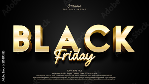 3D Text Effect Black Friday - Black Friday Text effect Style
