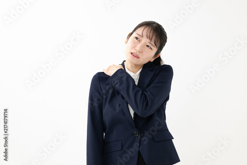 Obraz na płótnie 疲れる女性