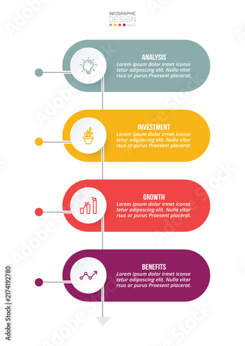 Infographic template business concept with workflow.