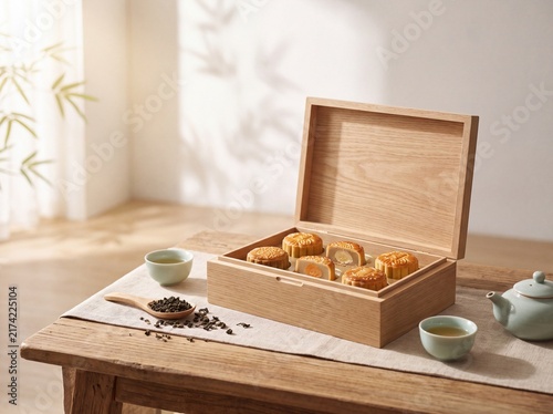 Modern Luxury Mooncake Gift Hamper Arrangement For Contemporary Mid-Autumn