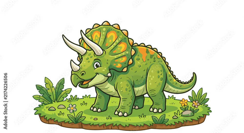 Obraz premium clip art of triceratops