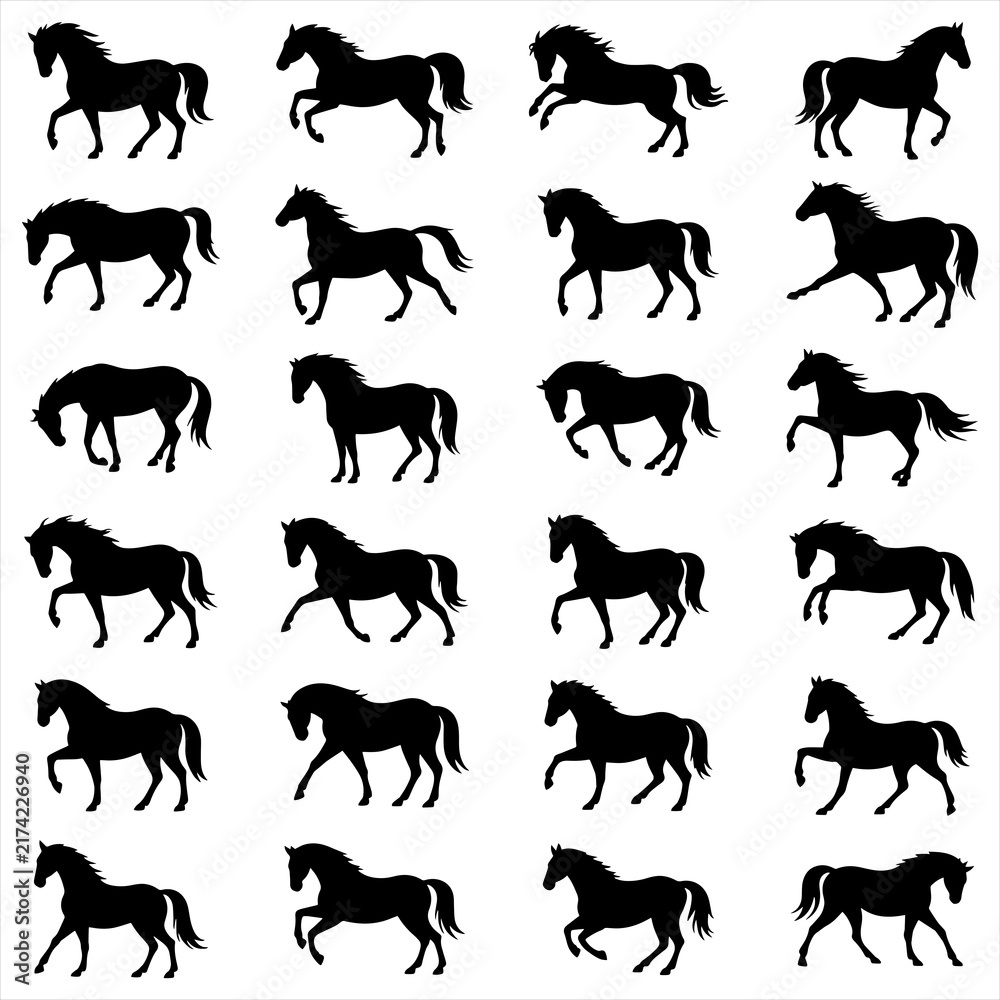 Fototapeta premium Horse Silhouette Clip Art