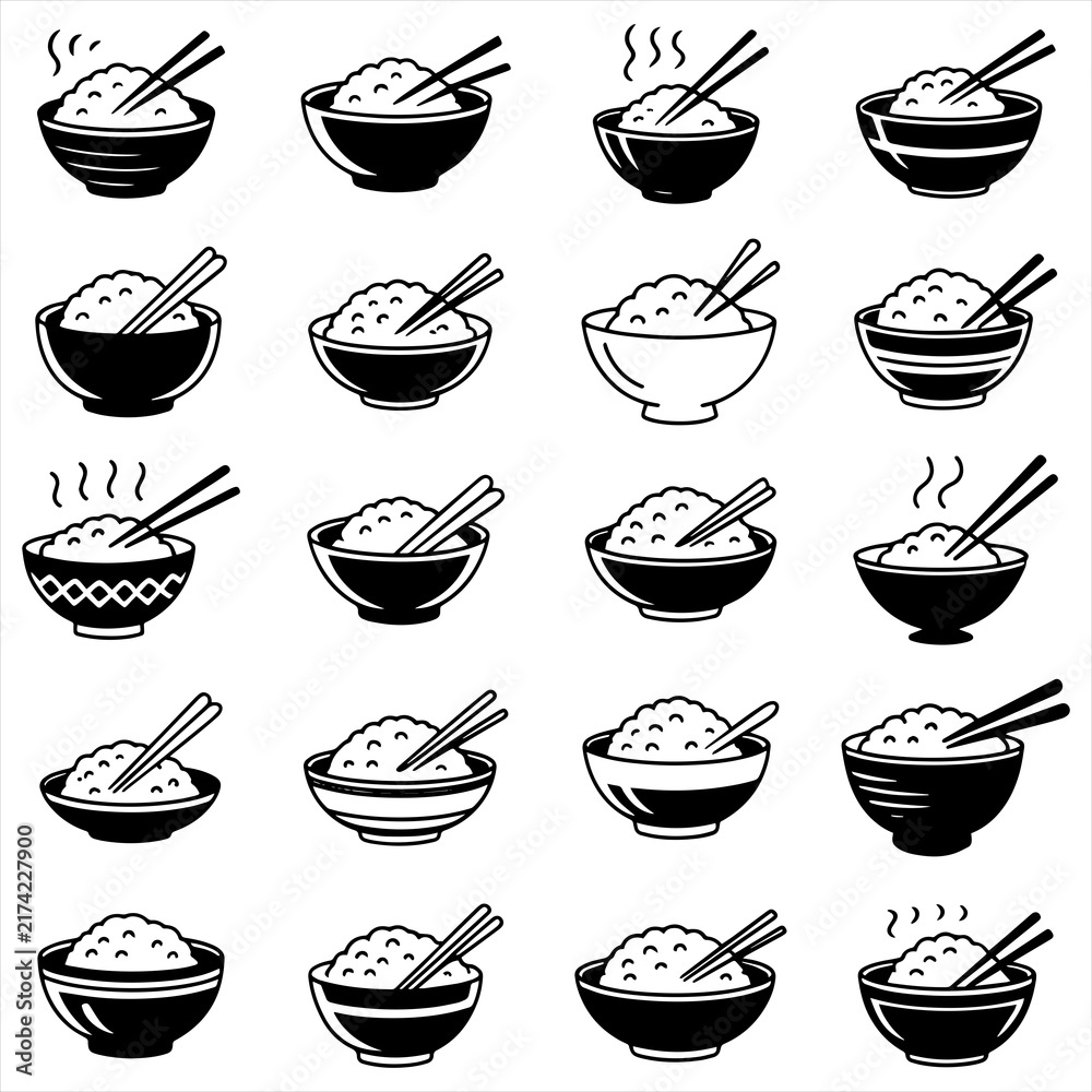 Fototapeta premium Rice Bowl Clip Art