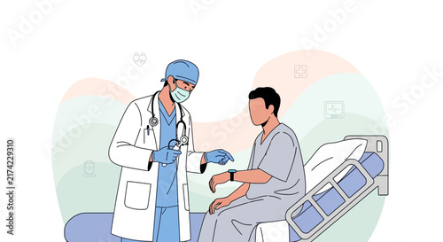 Medical Professional Examining Patient's Vital Signs and Testing Smartwatch Technologies